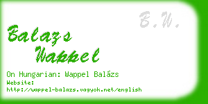 balazs wappel business card